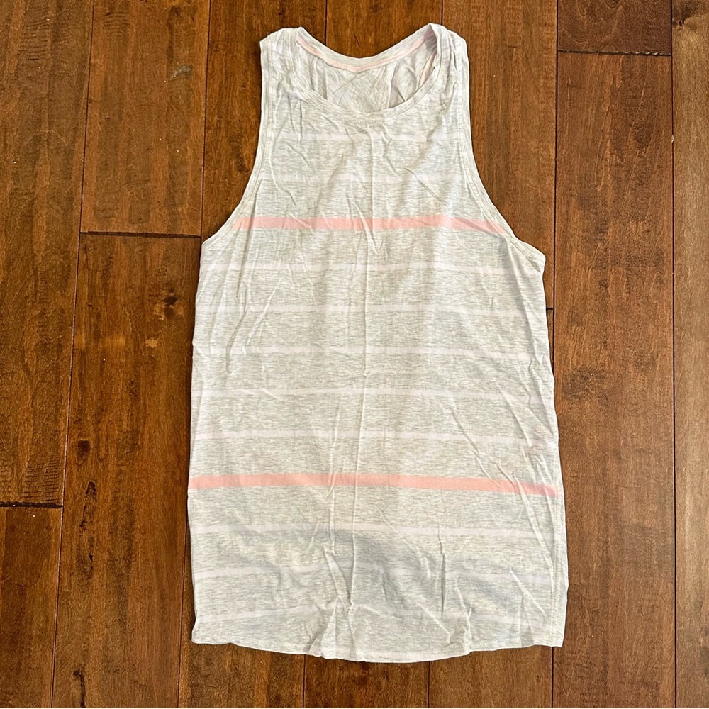 Lululemon Striped Open Back Tank Top Sz 4